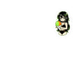 Anime Girl Holding Planet sticker | Kiss-Cut Sticker