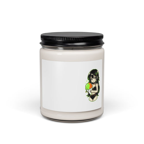 Anime Girl Holding Peach Candle