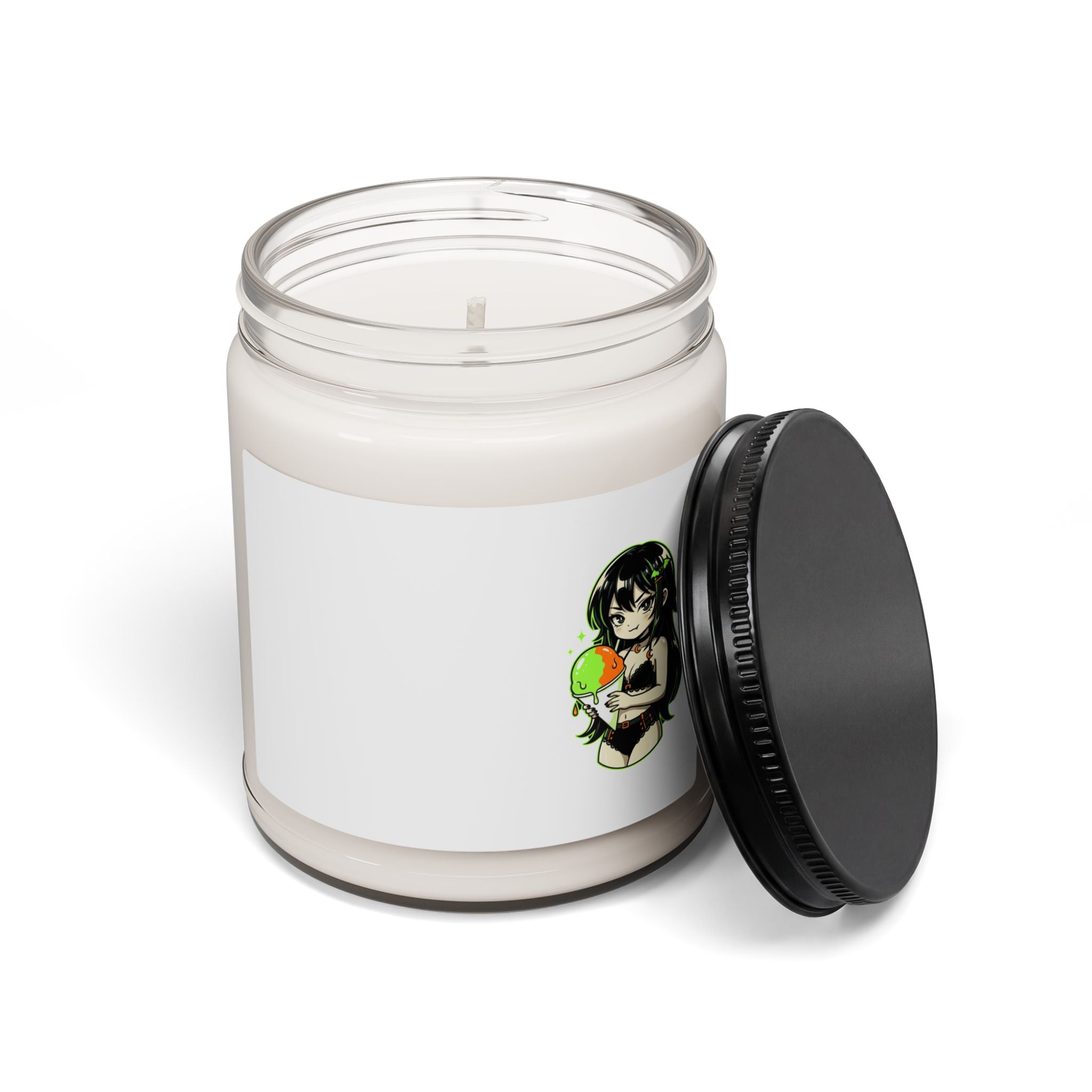 Anime Girl Holding Peach Candle
