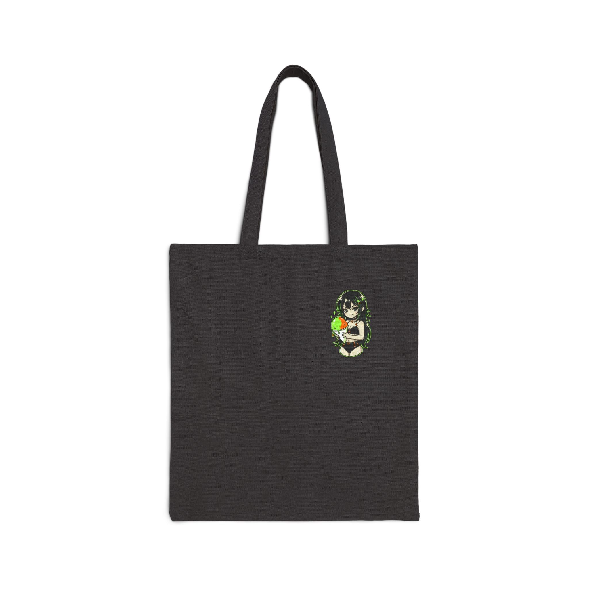 Girl Holding Watermelon Tote Bag | Canvas Grocery Market Bag